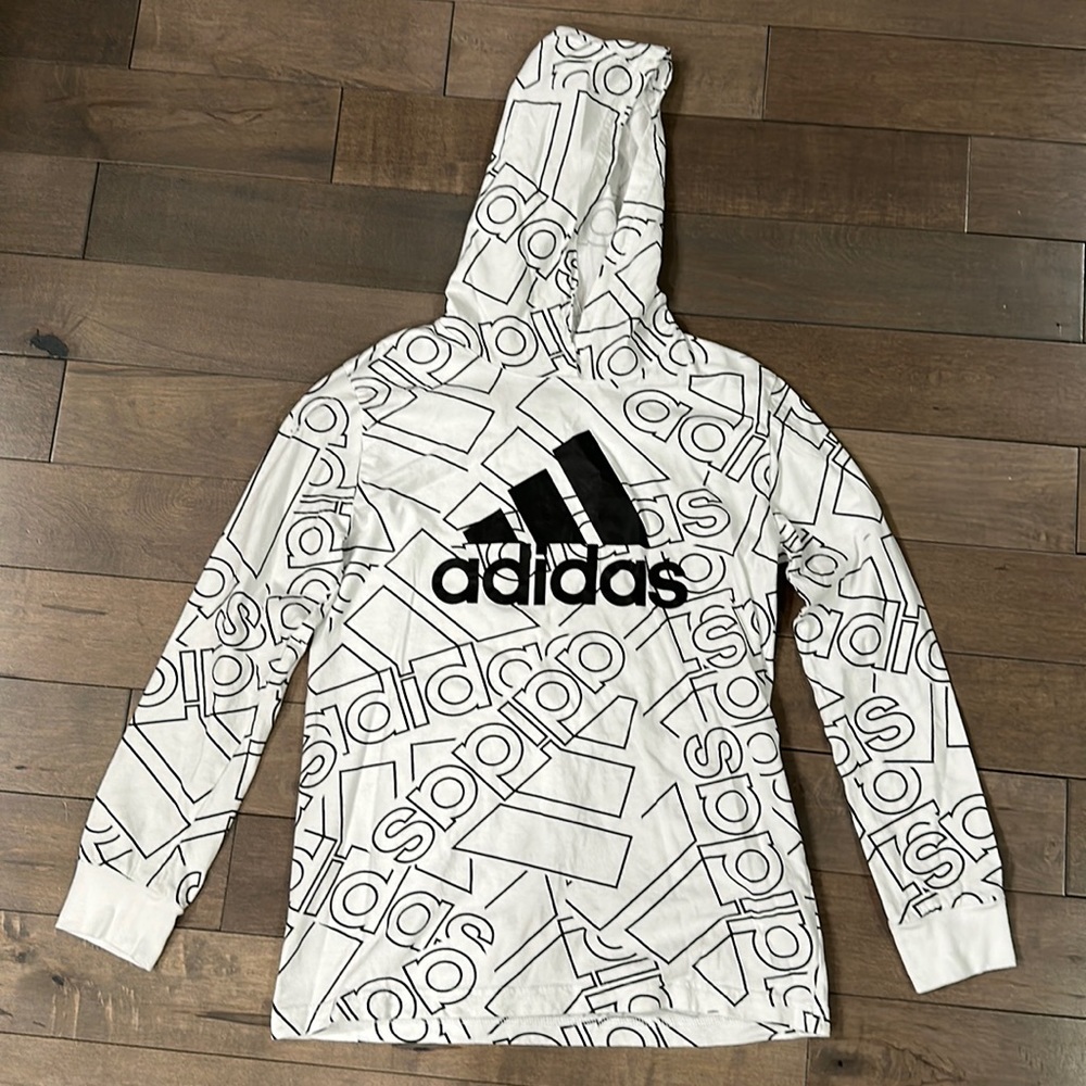 Adidas long sleeve hooded tee